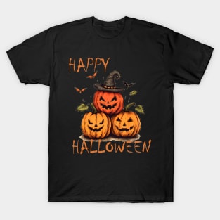 Happy Halloween pumpkins T-Shirt